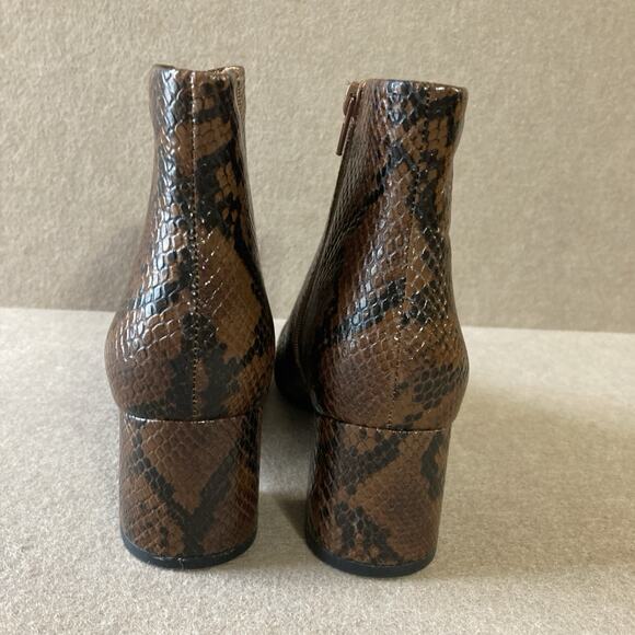 Clarks Womens Sheer Flora Boots Sz 8 Leather Snake Print Ankle Southwestern - Picture 4 of 7